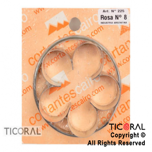 CORTANTE C 225 ROSA N.8 HOJALATA x 1
